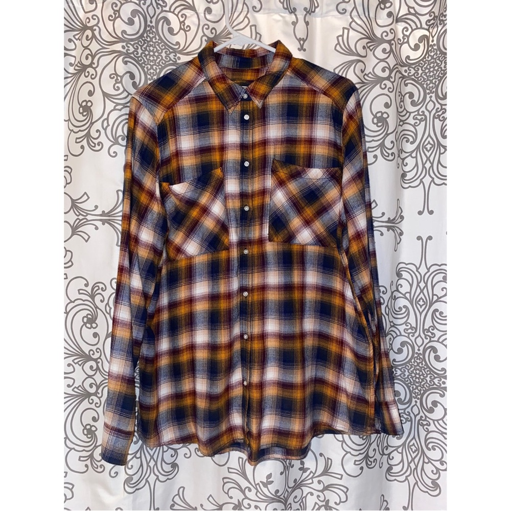 Express Boyfriend flannel button down top